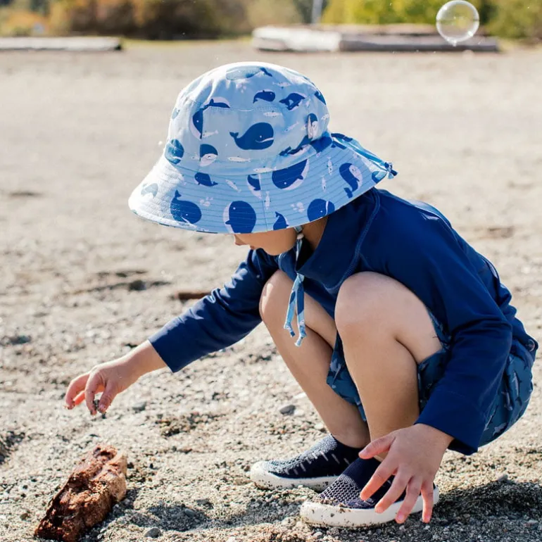 Kids Cotton Bucket Hats | Blue Whale