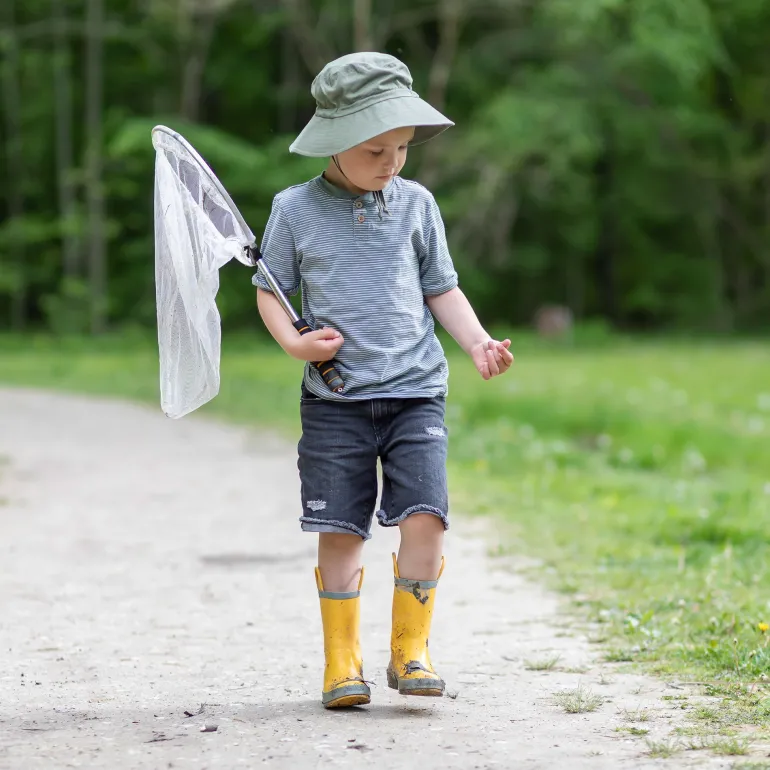 Kids Cotton Bucket Hats | Army Green