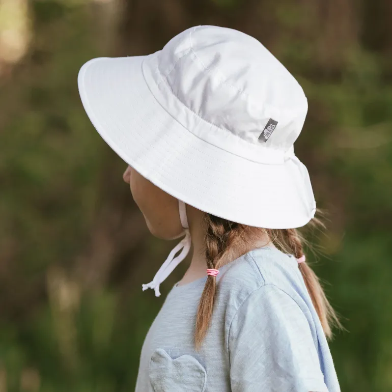 Kids Cotton Bucket Hats | White