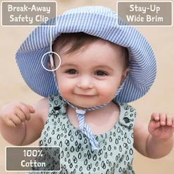 Kids Cotton Bucket Hats | Light Blue