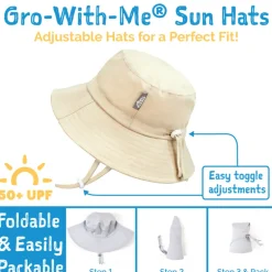 Kids Cotton Bucket Hats | White Waves