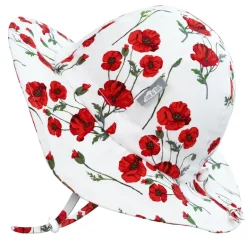 Kids Cotton Floppy Hats | Red Poppy