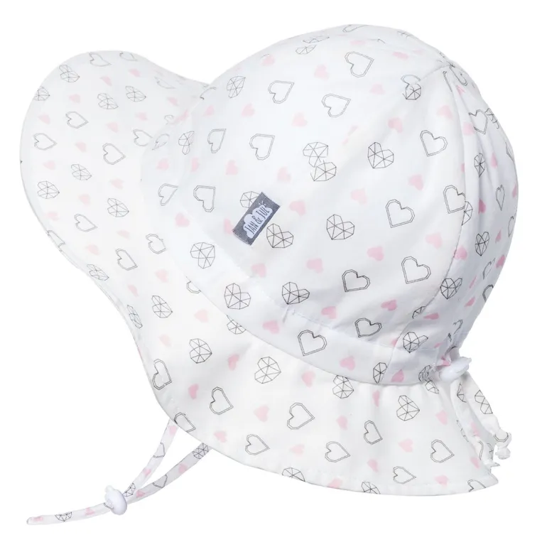 Kids Cotton Floppy Hats | Diamond Hearts