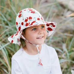 Kids Cotton Floppy Hats | Red Poppy