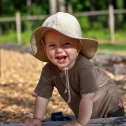 Kids Cotton Floppy Hats | Olive Khaki