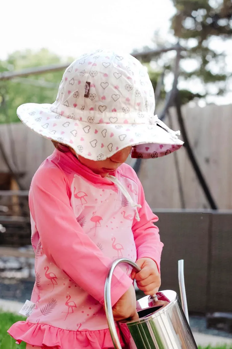 Kids Cotton Floppy Hats | Diamond Hearts