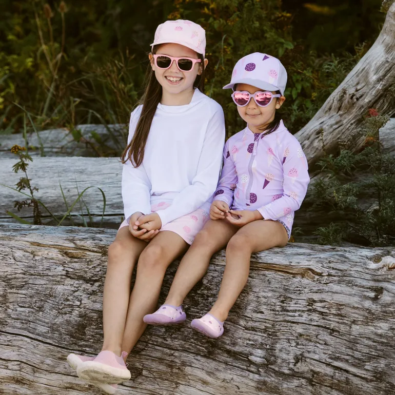 Kids Five Panel SunLite Caps | Pink Ice Cream