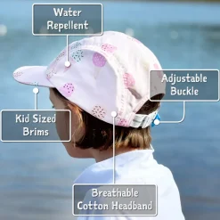 Kids Five Panel SunLite Caps | Pink Ice Cream