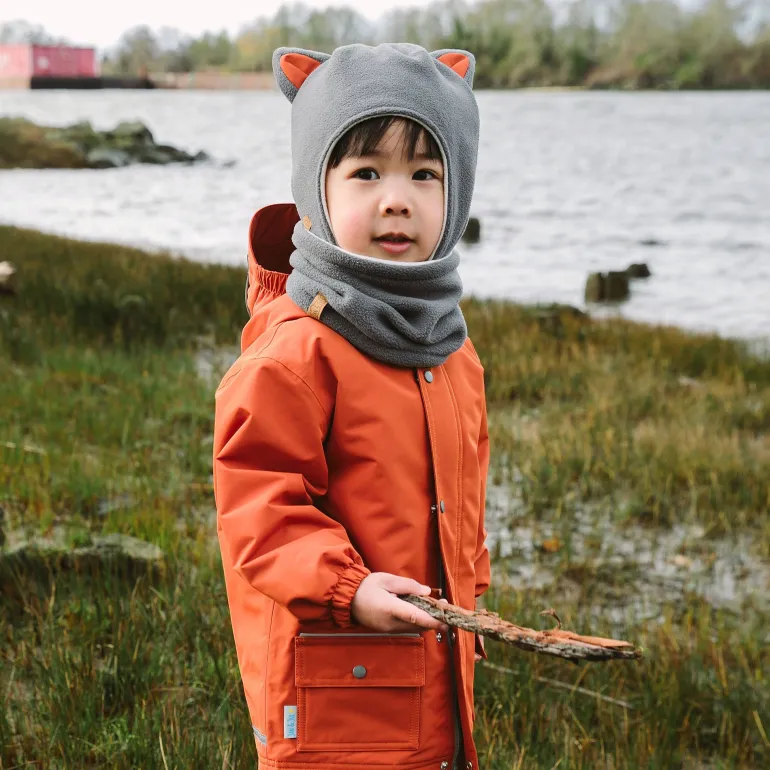 Kids Fleece Animal Hats | Grey Fox