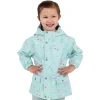 Kids Fleece Lined Rain Jackets | Minty Forest