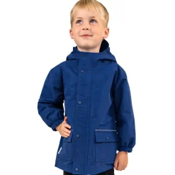 Kids Fleece Lined Rain Jackets | Nebula Blue