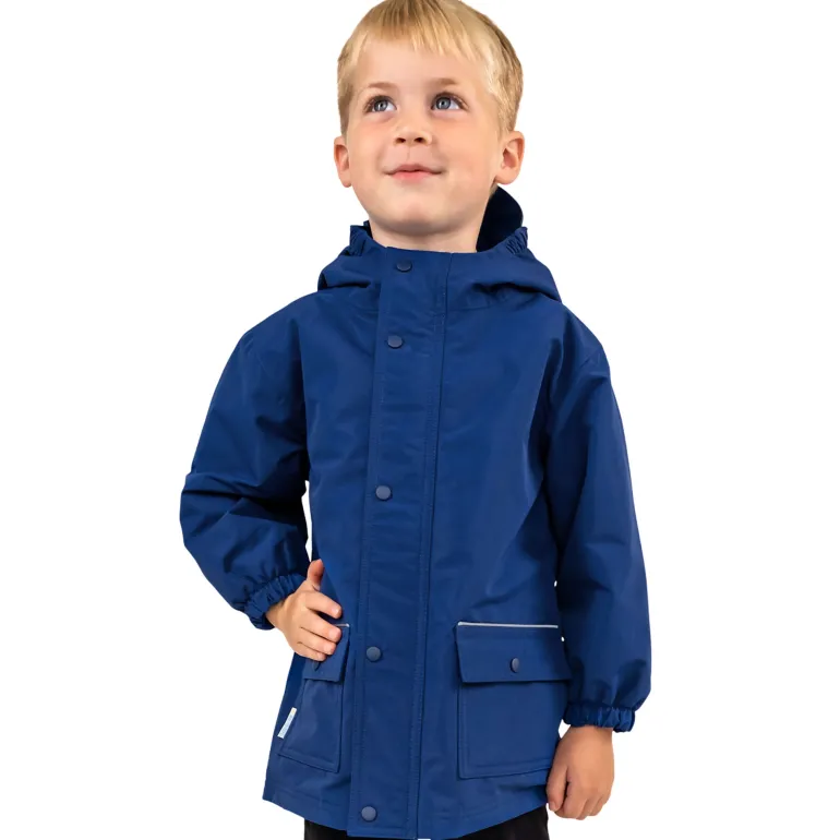 Kids Fleece Lined Rain Jackets | Nebula Blue