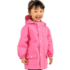 Kids Fleece Lined Rain Jackets | Watermelon Pink