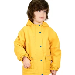 Kids Fleece Lined Rain Jackets | Yellow
