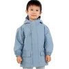 Kids Fleece Lined Rain Jackets | Dusty Blue