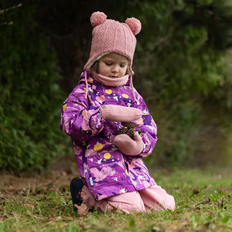 Kids Fleece Lined Rain Jackets | Purple Dream