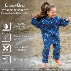 Kids Fleece Lined Rain Jackets | Watermelon Pink