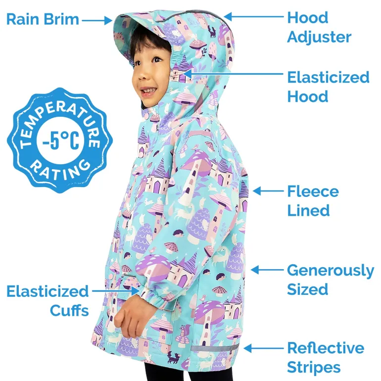 Kids Fleece Lined Rain Jackets | Enchanted