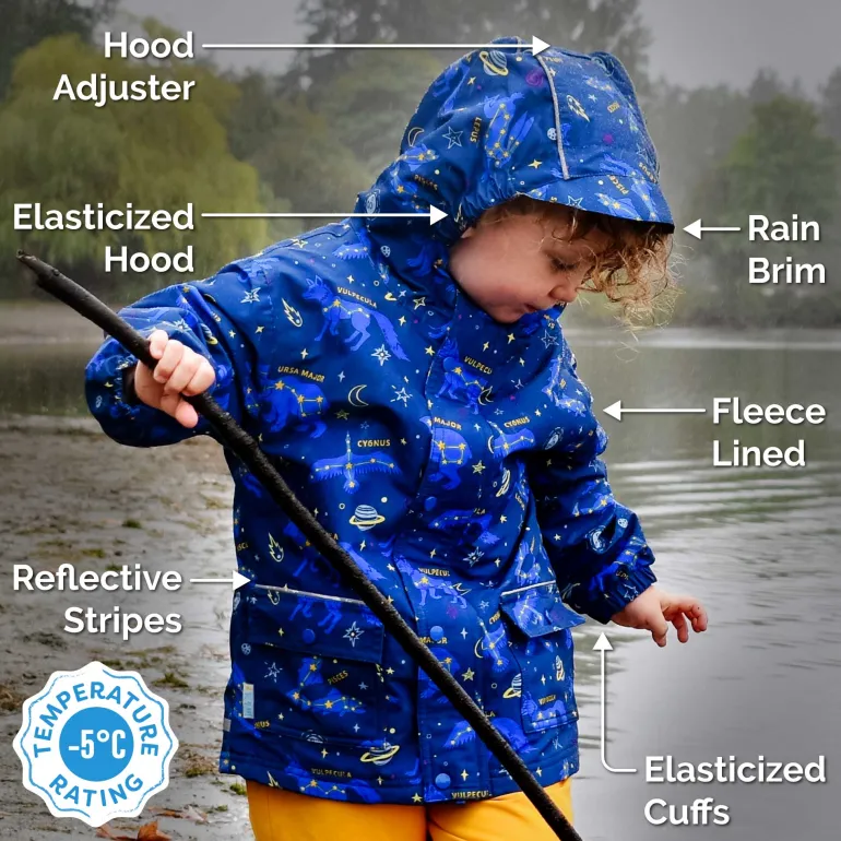 Kids Fleece Lined Rain Jackets | Bear