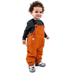 Kids Fleece Lined Rain Overalls | Terracotta
