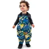 Kids Fleece Lined Rain Overalls | Jungle Nights