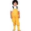 Kids Fleece Lined Rain Overalls | Yellow