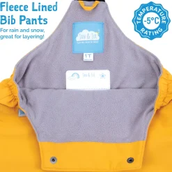 Kids Fleece Lined Rain Overalls | Terracotta