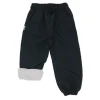 Kids Fleece Lined Rain Pants | Black
