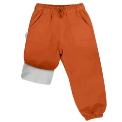 Kids Fleece Lined Rain Pants | Terracotta