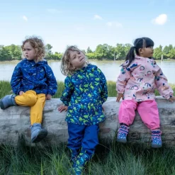 Kids Fleece Lined Rain Pants | Nebula Blue
