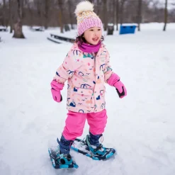 Kids Fleece Lined Rain Pants | Watermelon Pink