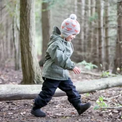 Kids Fleece Lined Rain Pants | Black