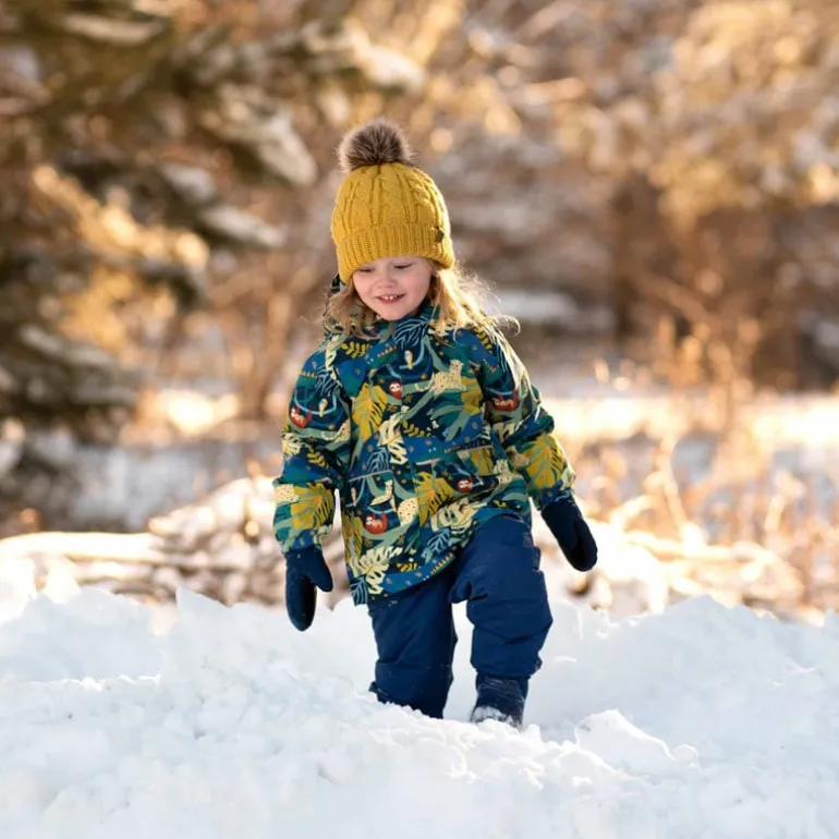 Kids Fleece Lined Rain Pants | Nebula Blue