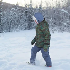 Kids Fleece Lined Rain Pants | Heather Grey
