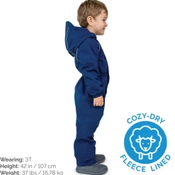 Kids Fleece Lined Rain Suits | Nebula Blue