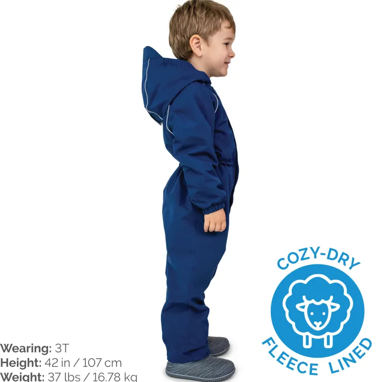 Kids Fleece Lined Rain Suits | Nebula Blue