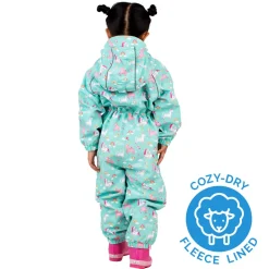 Kids Fleece Lined Rain Suits | Unicorn