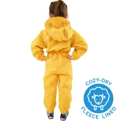 Kids Fleece Lined Rain Suits | Yellow