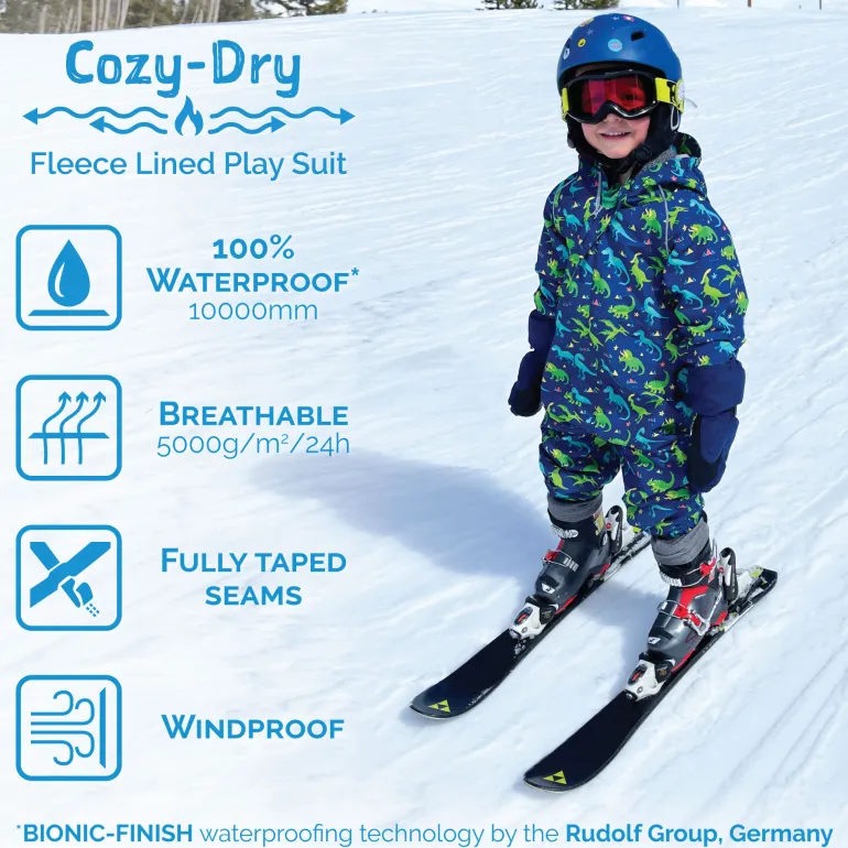 Kids Fleece Lined Rain Suits | Nebula Blue