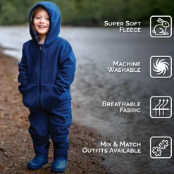 Kids Fleece Pants | Navy