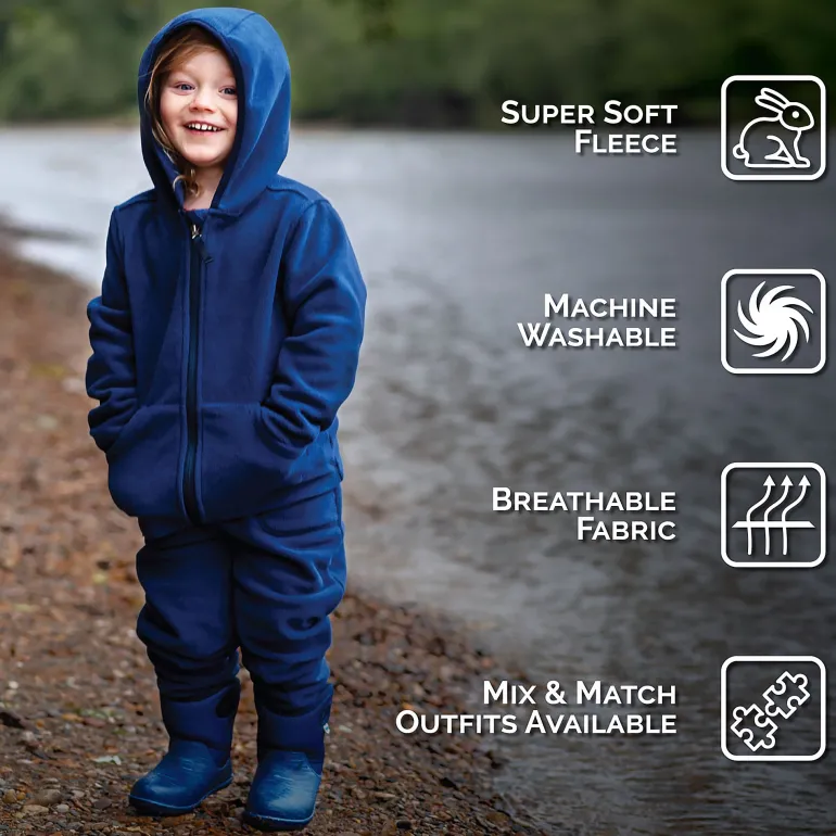 Kids Fleece Pants | Stormy Blue