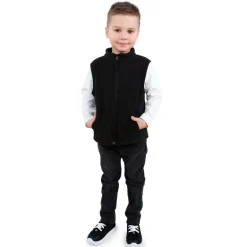 Kids Fleece Vest | Black