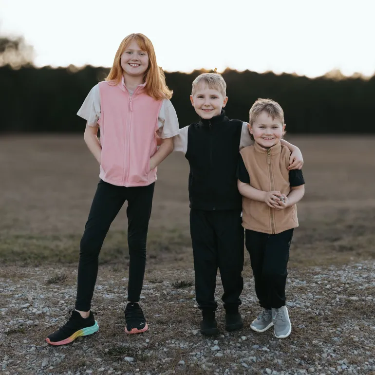 Kids Fleece Vest | Black