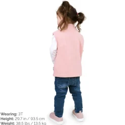 Kids Fleece Vest | Dusty Pink