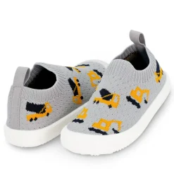 Kids Graphic Slip On Shoes | Grey Construction