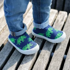 Kids Graphic Slip On Shoes | Triceratops