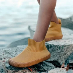 Kids High Top Knit Shoes | Mustard