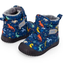 Kids Insulated Ankle Boots | Space Dinos