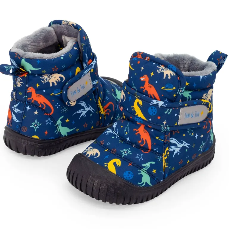 Kids Insulated Ankle Boots | Space Dinos