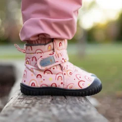 Kids Insulated Ankle Boots | Pink Rainbow
